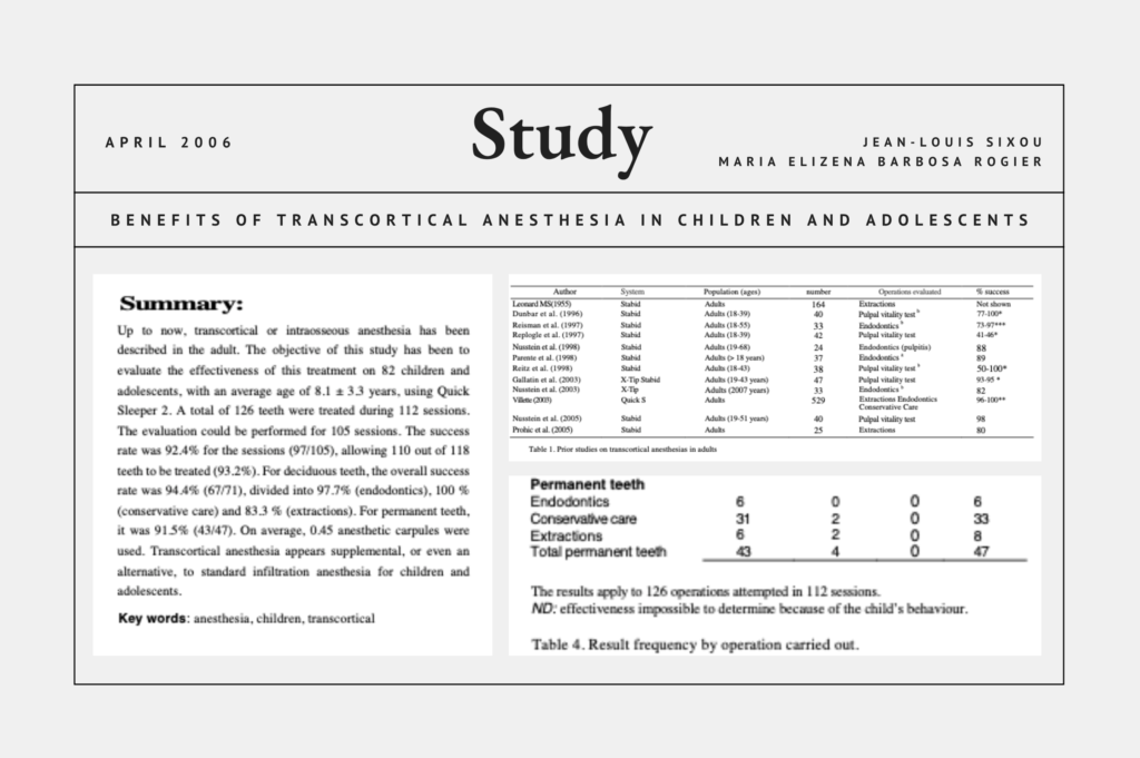 Benefits of Transcortical Anesthesia in Children and Adolescents